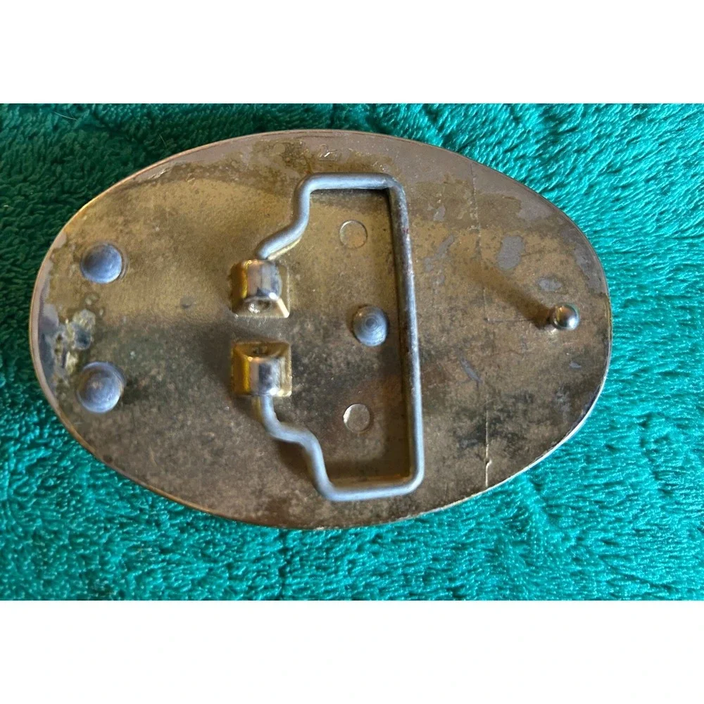 VTG Spinning Spur Western Belt Buckle Cowboy Rodeo Novelty